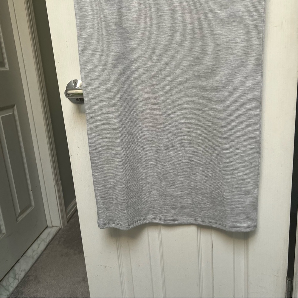 Aritzia Light Gray Long Sleeve Dress Soft-brushed jersey maxi dress size Large - Picture 7 of 8